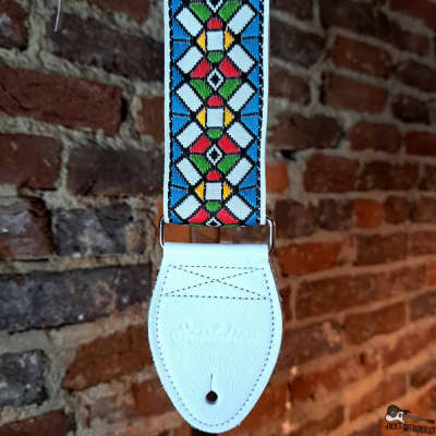Souldier Classic Seatbelt Guitar Strap - Stained Glass, Blue image 2
