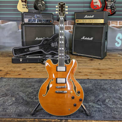Stanford Crossroad 35 Thinline Vintage Blonde Electric Guitar & Hard Case for sale