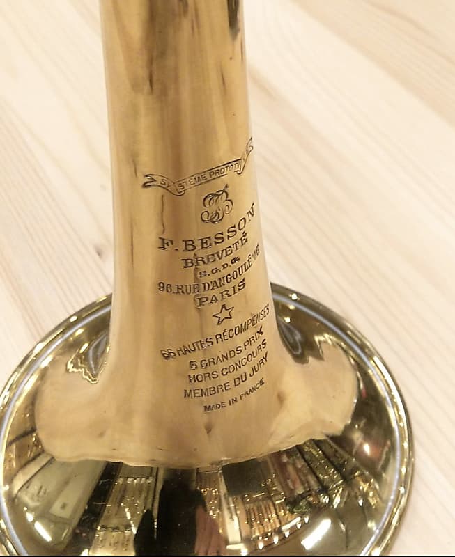 F. Besson Breveté C Trumpet 19401950 Gold lacquer Reverb