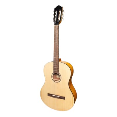 Martinez 'Slim Jim' Full Size Student Classical Guitar Pack with Built In Tuner (Spruce/Koa) image 2