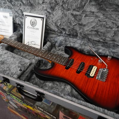 Schecter CUSTOM SHOP USA Sunset Custom-II HSS Tiger Eye Satin 6-String w/Case (2024) image 8