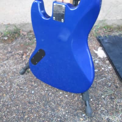 FENDER Squier Standard Jazz Electric Bass Guitar w/Blue matching h/s sold AS IS image 14