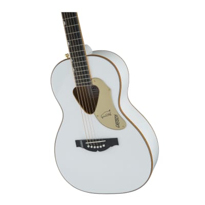Gretsch G5021E Rancher Penguin Parlor Acoustic/Electric 6-String Guitar with 12-Inch Radius Laurel Fingerboard for Live Performances (Right-Handed, White) image 5