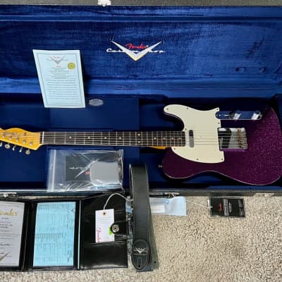 Fender Custom Shop 1960 Telecaster Journeyman Relic Elec Guitar - Purple Sparkle image 3
