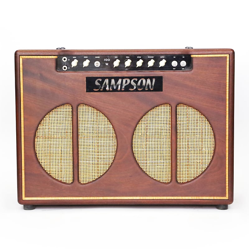 1993 Sampson 100w Exotic (4) EL34 2x12” Combo Amplifier Pre- Matchless Pre- Star Pre- BadCat 1-of-a-Kind Custom Tube Amplifier for Trade Show Rare Amp image 1