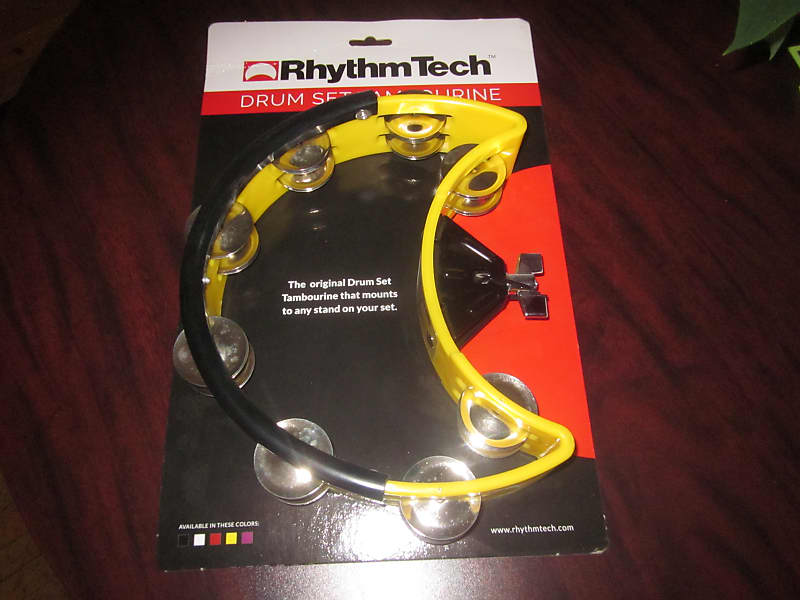 Rhythm Tech Drum Set Tambourine DST50 Yellow/Nickel Reverb