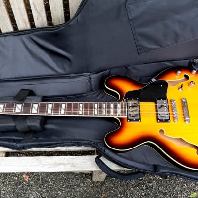Indie Custom Semi Hollow Electric Guitar. ES335 Style Korean 2010 + Gig Bag for sale