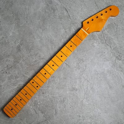 Electric Guitar Neck- Maple Fretboard! Yellow finish Gilmour Style image 2