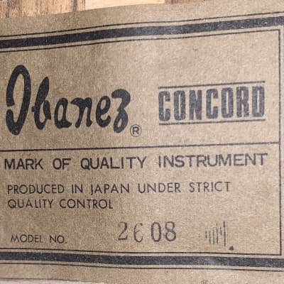 Vintage Ibanez Model concord acoustic guitar made in japan hard case image 4