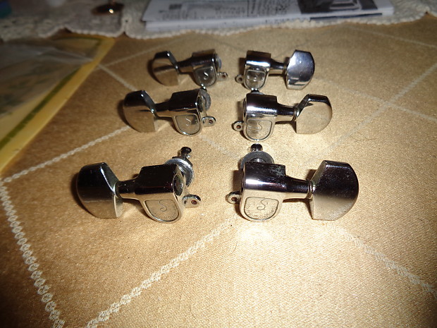 Schaller 3+3 Complete Tuning Peg Set 1970's Tuners West