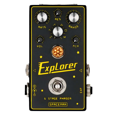 Spaceman Explorer 6 Standard /// BLACK & YELLOW Phaser Effects Pedal image 1