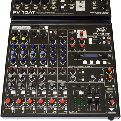 PEAVEY PV10AT Built-in Antares Live Pitch Correction USB FX Audio Mixer image 1