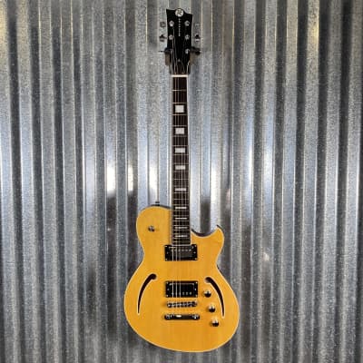 Reverend Limited Edition Roundhouse Semi Hollow Body Archtop Vintage Clear Natural Guitar #4 Blem image 2