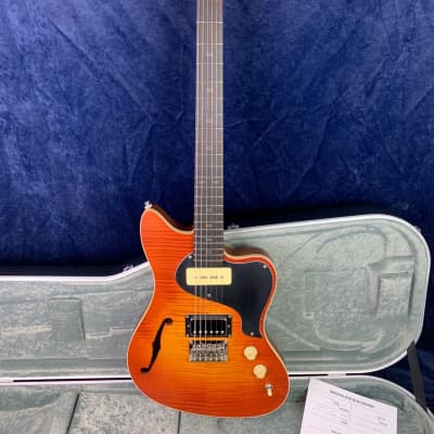 PJD Guitars St John Ltd Edition F-hole in Cherry Burst with Hard Case SN:169 for sale