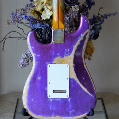 Fender American Stratocaster Magenta Sparkle Heavy Relic Custom Shop Texas Specials image 19