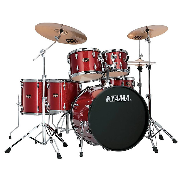 Tama IP62NCCPM Imperialstar 10/12/14/16/22/5x14" 6pc Drum Set with Meinl HCS Cymbals, Hardware image 1