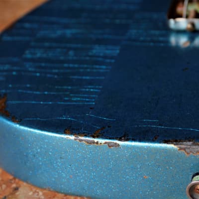 American Fender Custom Telecaster Nitro Heavy Relic Blue Sparkle image 23