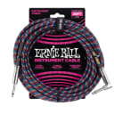 Ernie Ball P06063 25' Braided Straight/Angle Instrument Cable - Multi