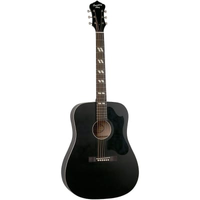 Recording King Dirty 30s 7 RDS-7 Dreadnought Acoustic Guitar Black image 3