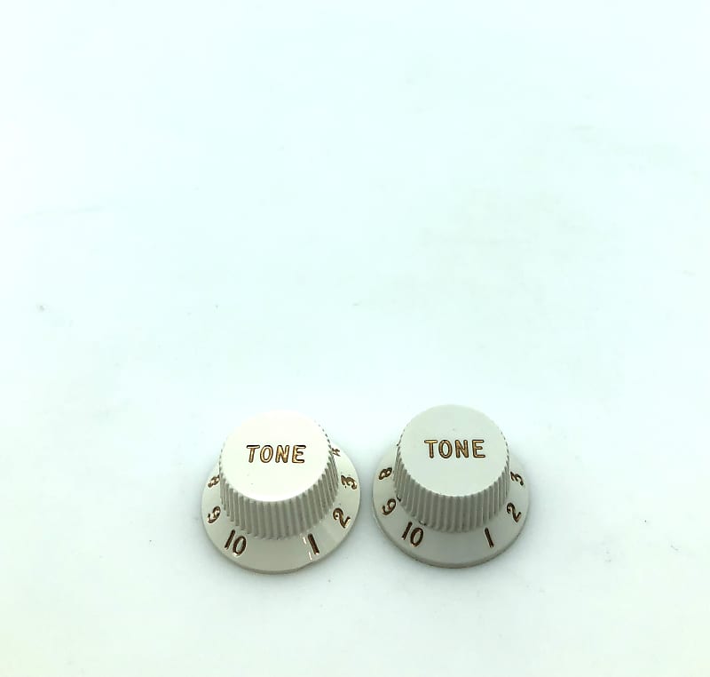 2 Fender 3Spoke Tone Knobs AVRI? White/Parchment Reverb
