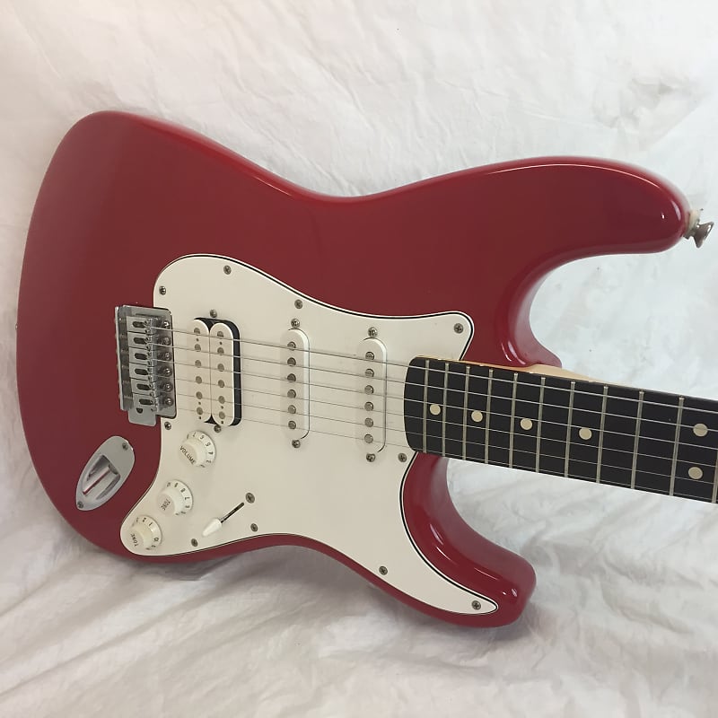 【11043】Fender Mexico Stratocaster RED Fender Stratocaster MIM Mexico 1996 Red HSS Guitar | Reverb Canada