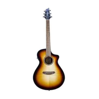 Breedlove Discovery S Concert Edgeburst CE European Spruce African Mahogany Soft Cutaway 6-String Acoustic Electric Guitar with Slim Neck and Pinless Bridge (Right-Handed, Natural Gloss) image 1
