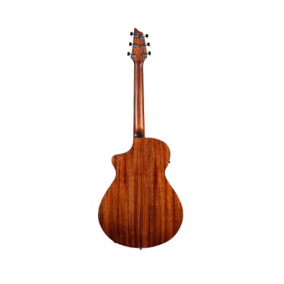 Breedlove Discovery S Concert Edgeburst CE European Spruce African Mahogany Soft Cutaway 6-String Acoustic Electric Guitar with Slim Neck and Pinless Bridge (Right-Handed, Natural Gloss) image 2