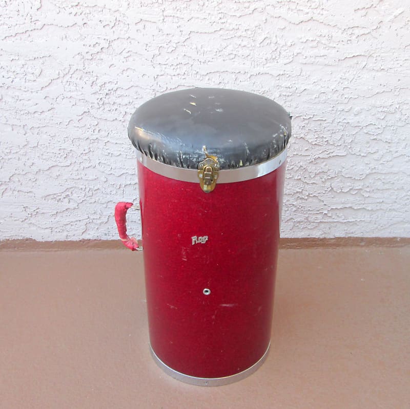 Rogers Canister Drum Throne Red Sparkle Good Minor Reverb