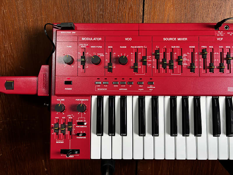 Roland SH-101 RARE RED COLOR monophonic bass synthesizer w