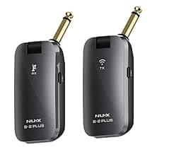 NUX B2-PLUS Rechargeable 4 Channels Wireless Guitar System - Black image 1