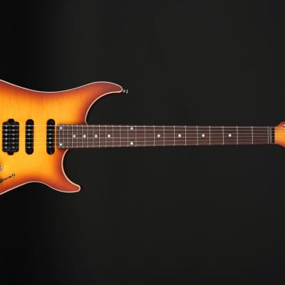Vigier Excalibur Ultra Blues Mahogany HSS 1 of 8, Rosewood in Amber Matte with Gig Bag #220222 image 4