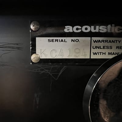 Acoustic  136 1x15" Bass Combo Amplifier 1970's -USA made  black - workhorse- image 13