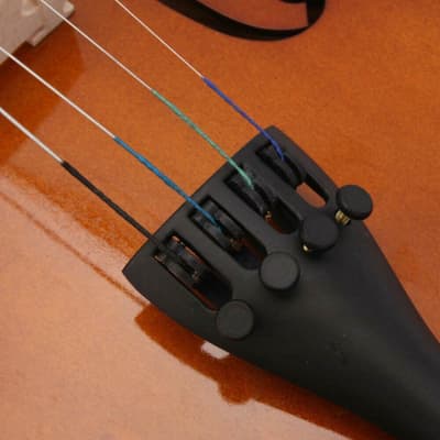 Natural Basswood Full Size 4/4 Acoustic Violin Set With Case + Bow + Rosin image 5
