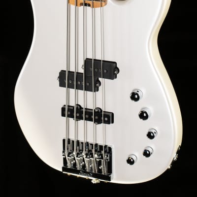 Charvel Pro-Mod San Dimas Bass PJ V Platinum Pearl Bass Guitar - MC217351-9.64 lbs for sale