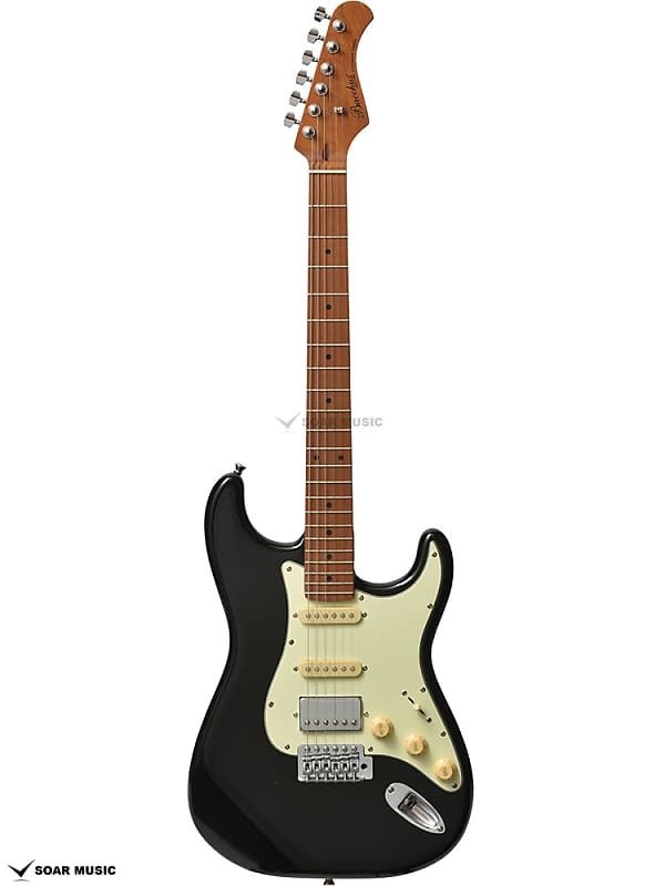 Bacchus BST-2-RSM/M BLK Roasted maple neck guitar image 1
