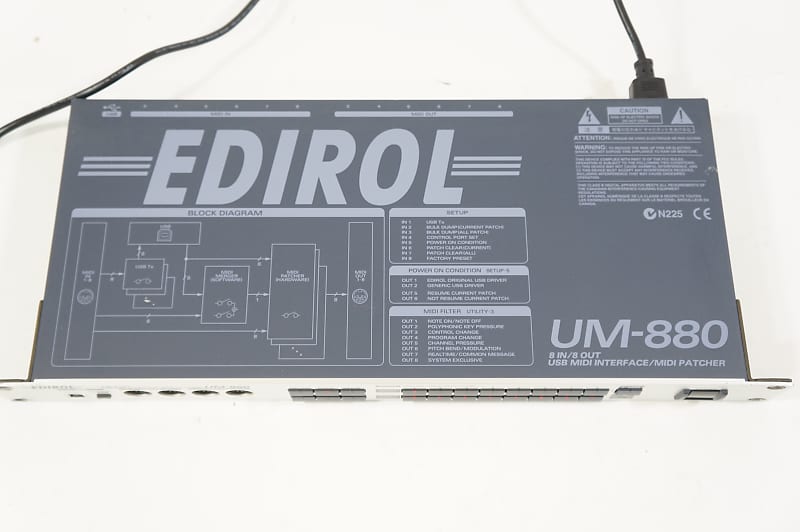 Edirol UM-880 Roland 8 IN / 8 OUT USB MIDI Interface Patcher