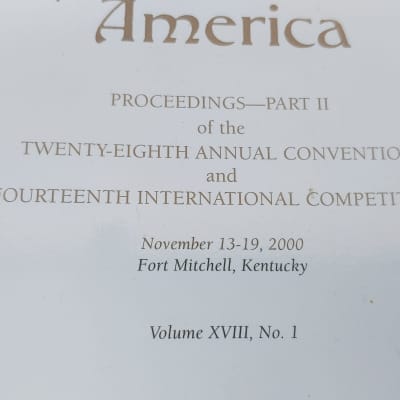VSA Journal of The Violin Society of America - Volume XVIII, No. 1 image 2