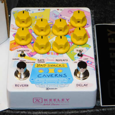 KEELEY - "Limited RUN" "BAD SNACKS" (Artist Series) - (NEVER USED) & Absolutely, NEW MINT Condition)! Caverns V2 Delay + Reverb! image 1