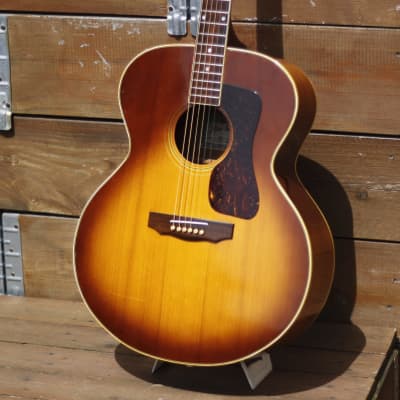 Kiso Suzuki Hummingbird style 1970s - Red sunburst | Reverb