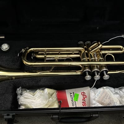 Stagg WS-TR215 Bb Brass Trumpet with Hard Case image 1