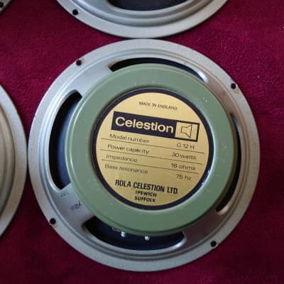 Celestion Matching Quad Celestion G12 H Greenback Pulsonic cones 16ohm 30 watt 1972 image 2