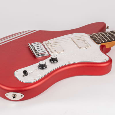 Cream T Guitars Crossfire SRT-6 - Inferno Red w/ Stripe #SO22UND image 8