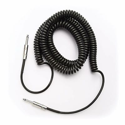 D'Addario PW-CDG-30BK Custom Series Coiled Guitar Cable/Lead, Str-Str 30ft image 4