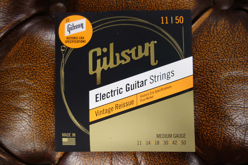 Gibson SEG-HVR11 Vintage Reissue Electric Guitar Strings Medium image 1