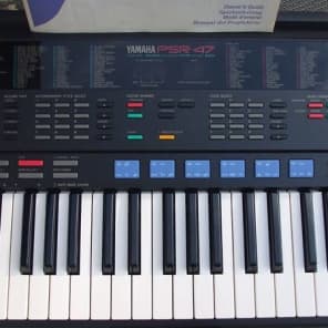 Yamaha PSR-47 Keyboard Synth 1988 Black | Reverb