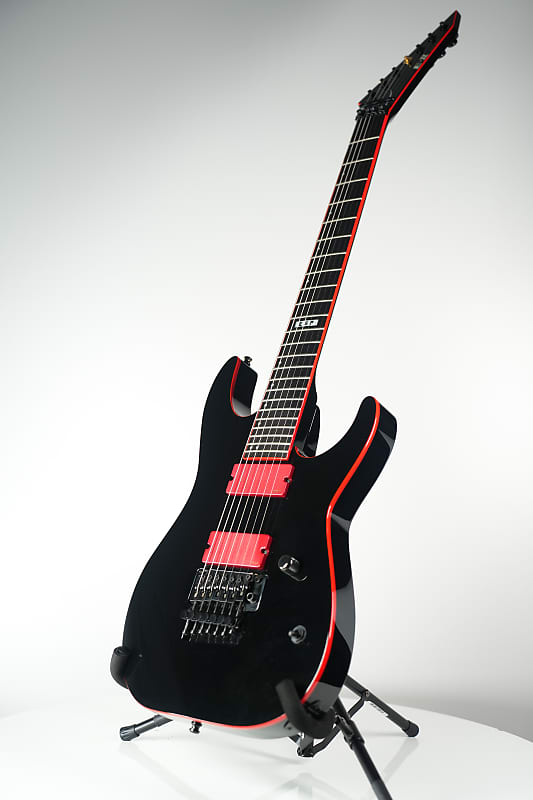 Super rare ESP E-II M-II 7 Seven - Black w/ red binding