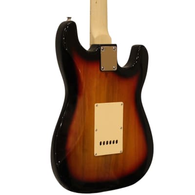 Sawtooth Left-Handed Sunburst ES Series Electric Guitar w/ Vanilla Cream Pickguard - Includes: Accessories, Amp & Gig Bag image 10