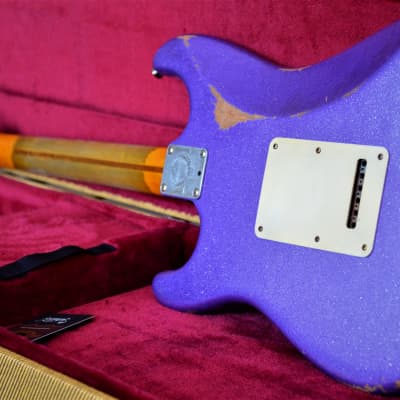 American Fender Stratocaster Custom Relic Purple Sparkle CS Fat 50's image 22