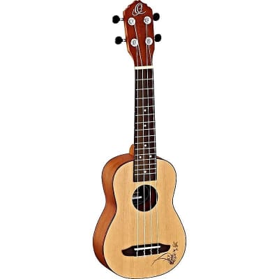 Ortega Guitars RU5-SO Bonfire Series Spruce Top Soprano Ukulele image 1