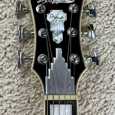 D'Angelico Premier Bedford Solid Body Electric Guitar, Antique White w/Bag image 5